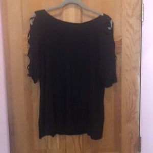Maurice’s lace up short sleeve shirt black XL